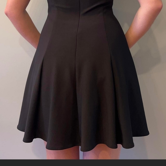 Betsy Adam Black Dress with Reistone Straps. Mini. Size 12. H8 - Picture 13 of 14